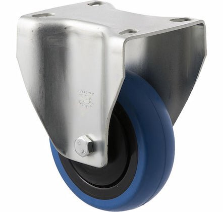 100mm Blue Rubber Castor - 100KG Rated