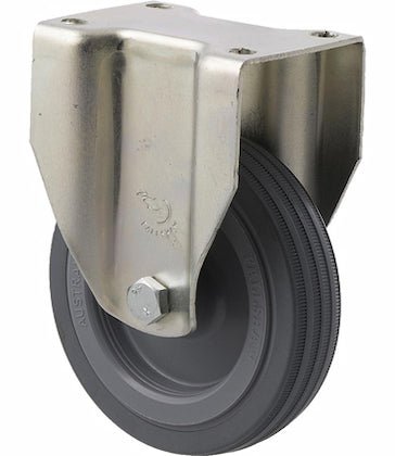 100mm Grey Rubber Light Duty Castor - 50KG Rated