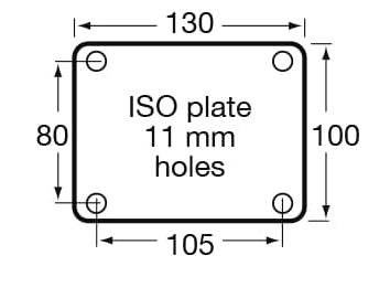 100mm Heavy Duty Industrial Nylon Castors - 350KG Rated