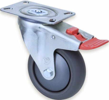 100mm Polyurethane Wheel Castors - 100KG Rated