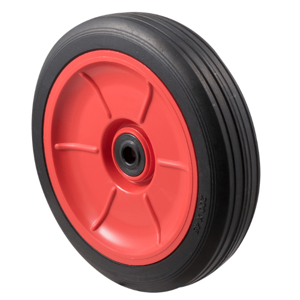 125mm, 150mm or 200mm Black Rubber Utility Wheels