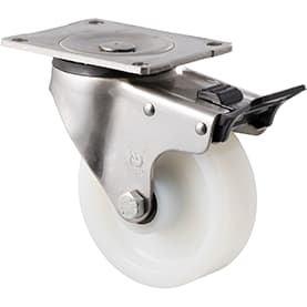 125mm Nylon Stainless Steel Castors - 380KG Rated