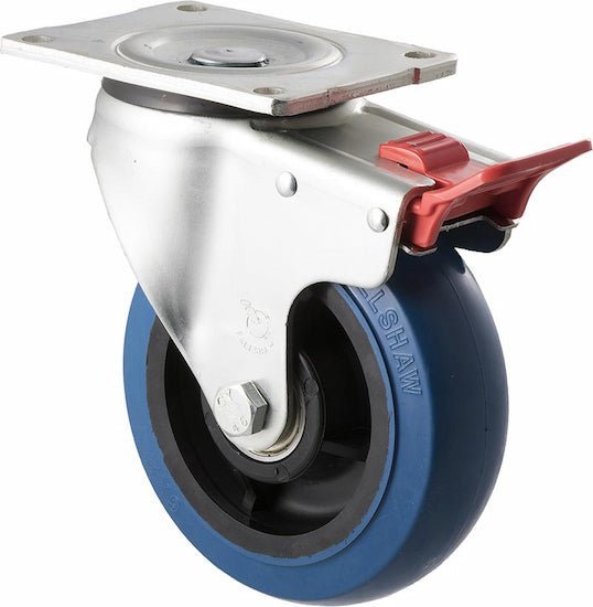 150mm Blue Rubber Castors - 400KG Rated