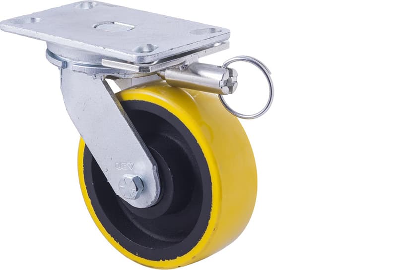 150mm Very Heavy Duty Polyurethane Cast Iron Castors - 1,000KG Rated