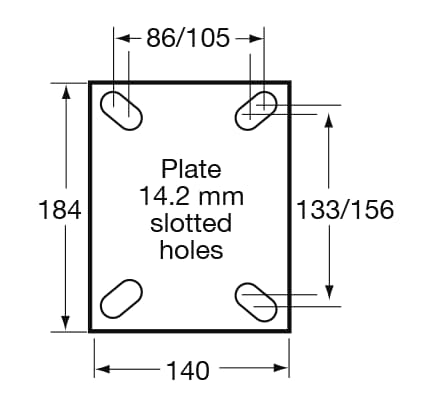 200mm Extremely Heavy Duty Polyurethane Cast Iron Castors - 2,000KG Rated